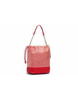 LOVE MOSCHINO BORSA SACCA ROSSA/BIANCA