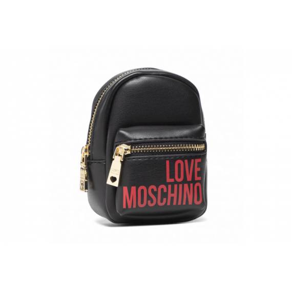 LOVE MOSCHINO PORTACHIAVI ZAINO NERO