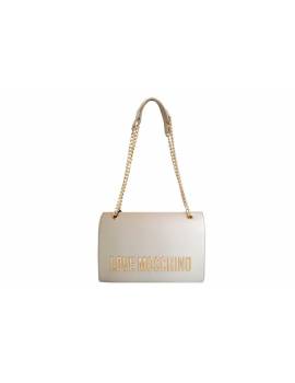 LOVE MOSCHINO TRACOLLA AVORIO CON LOGO