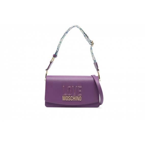 LOVE MOSCHINO BORSA VIOLA E TRAC NYLON