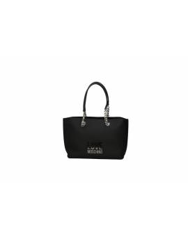 LOVE MOSCHINO SHOPPING NERO LOGO SFUMATO