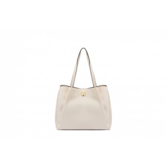 POLLINI SHOPPING AVORIO CON CHIUSURA ORO