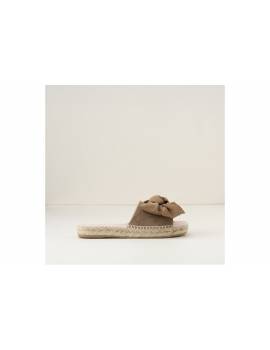 MACARENA ESPADRILLAS TAUPE CON FIOCCO