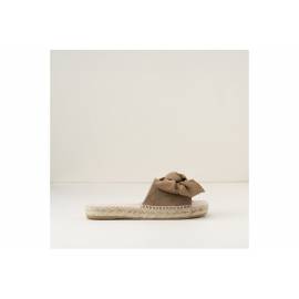 MACARENA ESPADRILLAS TAUPE CON FIOCCO