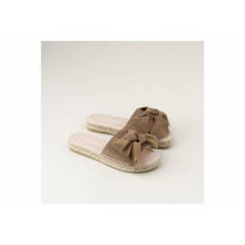 MACARENA ESPADRILLAS TAUPE CON FIOCCO