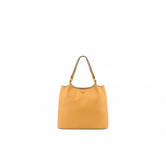 POLLINI SHOPPING GIALLO OCRA
