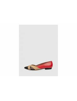 MIUXA BALLERINA ROSSA, NERO E BEIGE