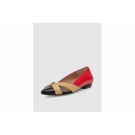 MIUXA BALLERINA ROSSA, NERO E BEIGE