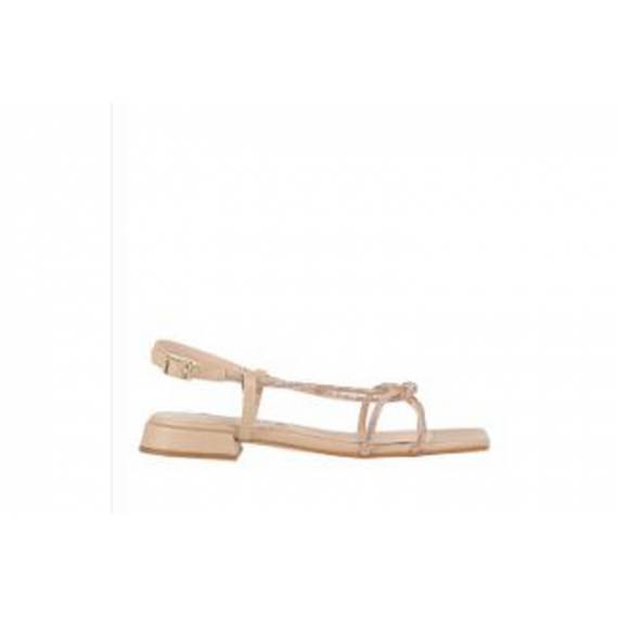 NILA E NILA SANDALO BASSO CON STRASS NUD