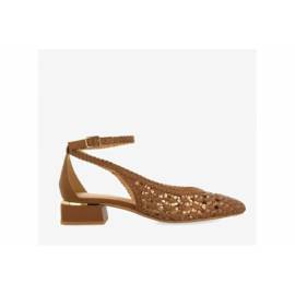 GIOSEPPO BALLERINA INTRECCIO CUOIO ORO