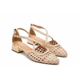 GIOSEPPO BALLERINA INTRECCIO BEIGE CON T