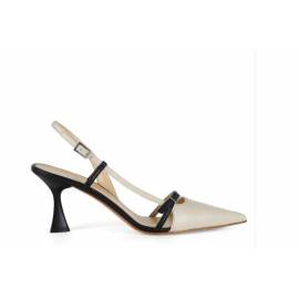 ISABELLE PARIS SLINGBACK BEIGE NERO