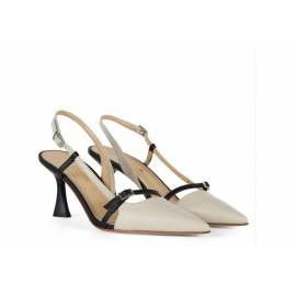 ISABELLE PARIS SLINGBACK BEIGE NERO