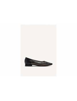 GIOSEPPO BALLERINA NERA CON BORCHIE ORO