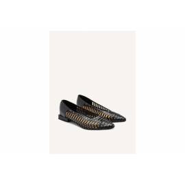 GIOSEPPO BALLERINA NERA CON BORCHIE ORO