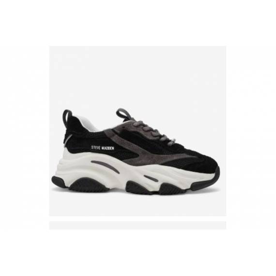 STEVE MADDEN SNEAKERS CAMOSCIO NERO GRIG