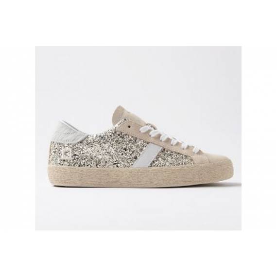 D.A.T.E. HILL LOW GLITTER PLATINO