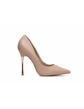 CARRANO DECOLLETE' NUDE TACCO ORO