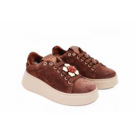 GIO PIU' SNEAKERS CAMOSCIO CIOCCOLATO