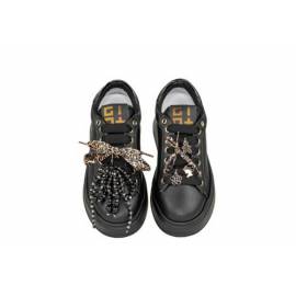 GIO PIU' SNEAKERS IN PELLE NERA