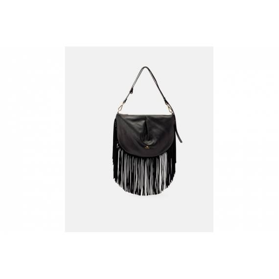 CUOIERIA FIRENTINA POUCH FRANGE NERO