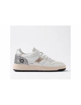 D.A.T.E. COURT WHITE SILVER GLITTER