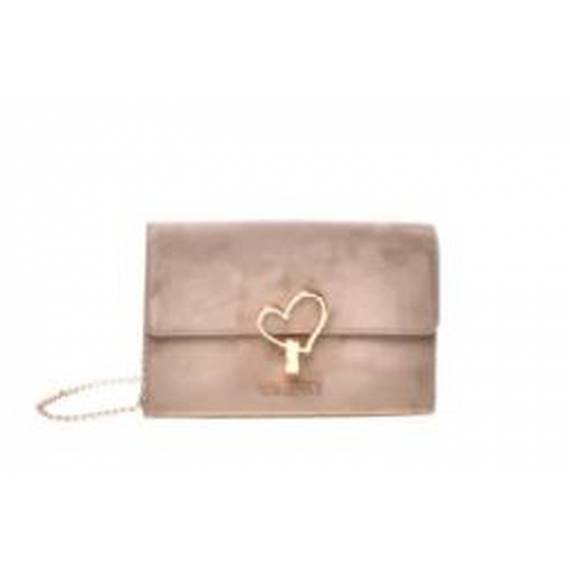 LOVE MOSCHINO TRACOLLINA CAMOSCIO SABBIA
