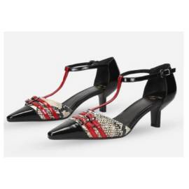 CHANTAL DECOLLETE' PITONE E ROSSO