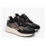 NERO GIARDINI SNEAKERS NERA E LEOPARD