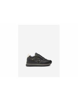 NERO GIARDINI SNEAKERS NERO  CON GLITTER