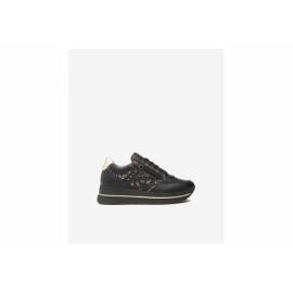 NERO GIARDINI SNEAKERS NERO  CON GLITTER