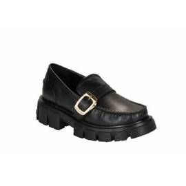 LOVE MOSCHINO MOCASSINO CON FIBBIA ORO