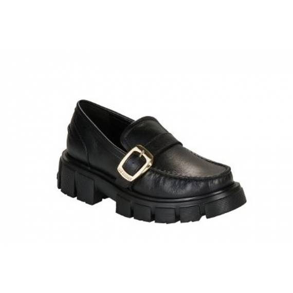 LOVE MOSCHINO MOCASSINO CON FIBBIA ORO