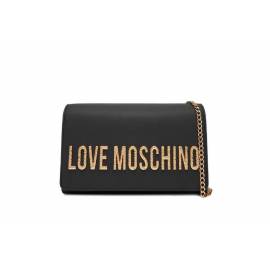 LOVE MOSCHINO TRACOLLINA NERA LOGO ORO