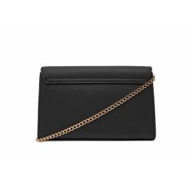 LOVE MOSCHINO TRACOLLINA NERA LOGO ORO