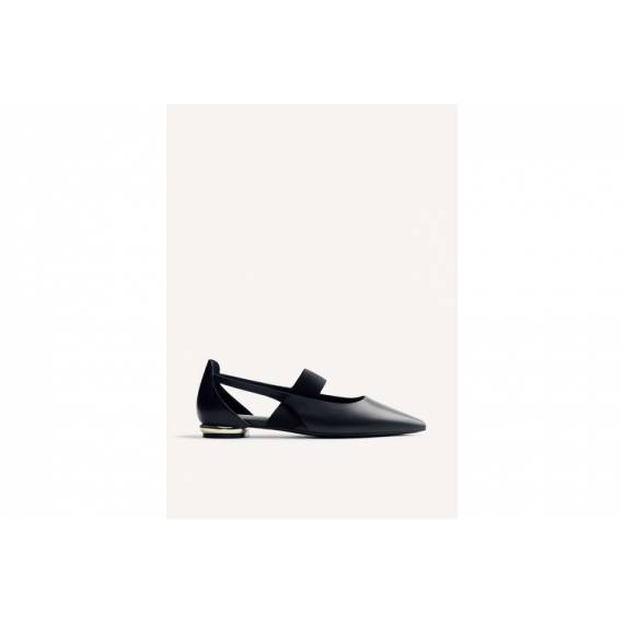 GIOSEPPO BALLERINA NERA CON ELESTICO