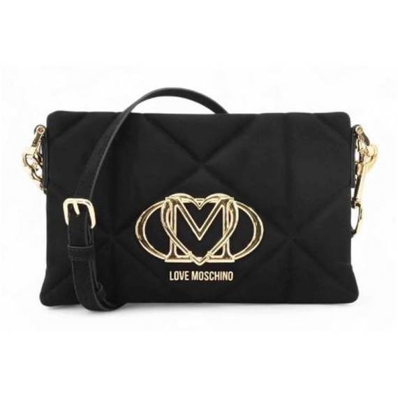 LOVE MOSCNINO POCHETTE CON TRACOLLA NERO