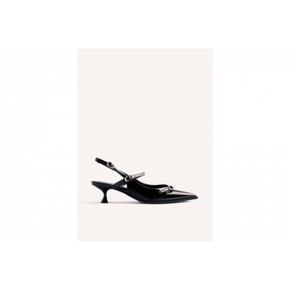 GIOSEPPO SLINGBACK VERNICE NERO