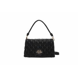 LOVE MOSCHINO TRACOLLA NERA RETTANGOLARE