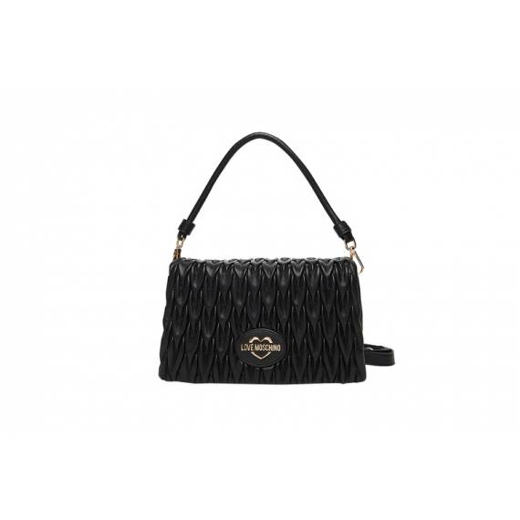 LOVE MOSCHINO TRACOLLA NERA RETTANGOLARE