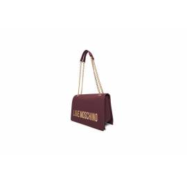 LOVE MOSCHINO TRACOLLA BORDEAUX LOGO ORO
