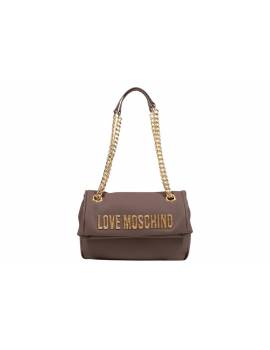 LOVE MOSCHINO TRACOLLA MARRONE CON LOGO