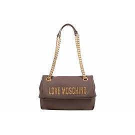 LOVE MOSCHINO TRACOLLA MARRONE CON LOGO