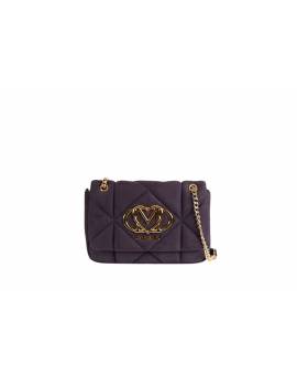 LOVE MOSCHINO TRACOLLA VIOLA IN CAMOSCIO