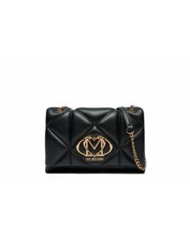 LOVE MOSCHINO TRACOLLA EMBOSSED NERO