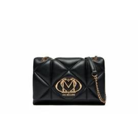 LOVE MOSCHINO TRACOLLA EMBOSSED NERO