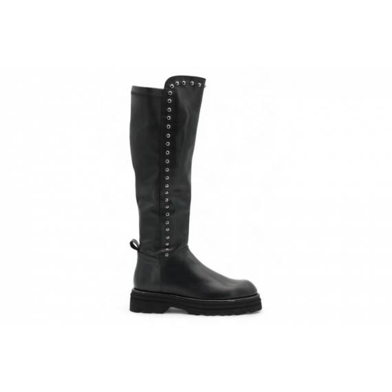 GIO PIU' STIVALE STRECH NERO CON BORCHIE