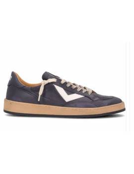 4B12 SNEAKERS IN PELLE BLU SCURO