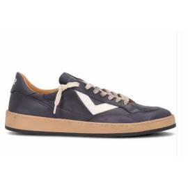 4B12 SNEAKERS IN PELLE BLU SCURO