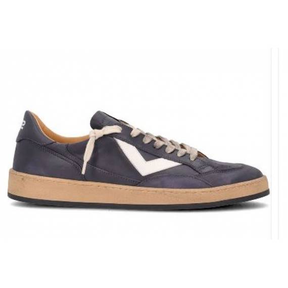 4B12 SNEAKERS IN PELLE BLU SCURO